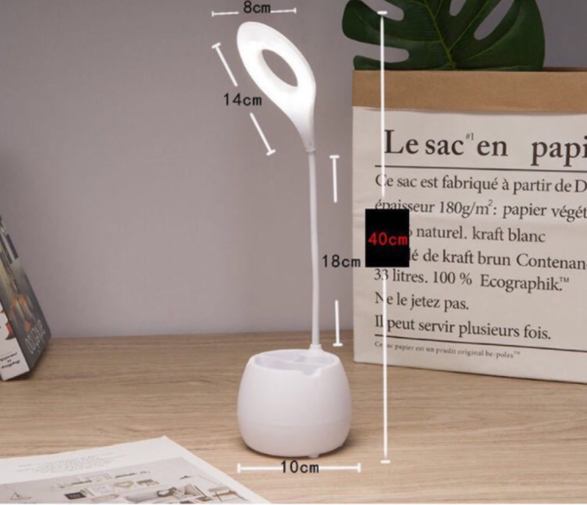 Portable Eye Caring Flexible Desk Ring Table Lamp Wireless USB Charging Study Folding LED Book Readi